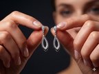 Marquise Drop Earrings – 925 Sterling Silver Minimal Diamond Look Earrings for Women