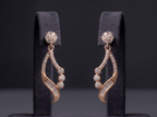 925 Silver Celeste Curve Rose Gold Earrings