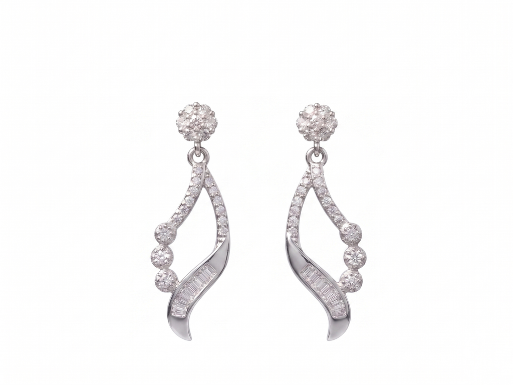 925 Silver Celeste Curve Earrings