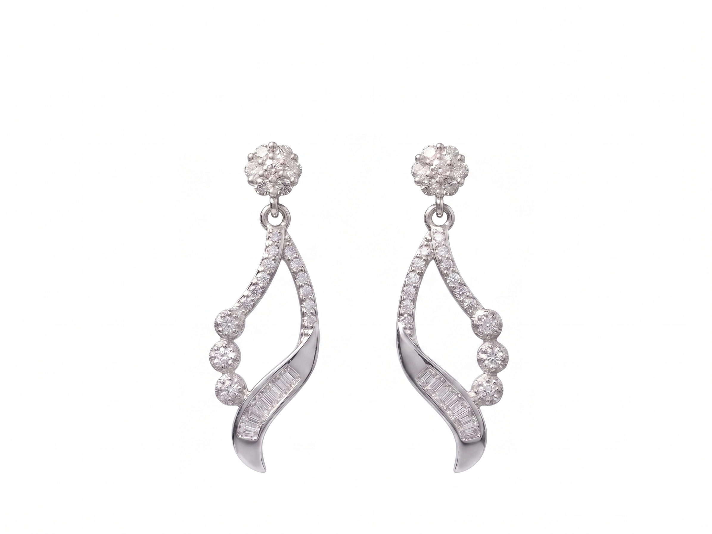 925 Silver Celeste Curve Earrings