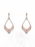 925 Sterling Silver Aurora Teardrop Rose Gold Earrings