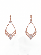 925 Sterling Silver Aurora Teardrop Rose Gold Earrings