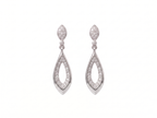 Marquise Drop Earrings – 925 Sterling Silver Minimal Diamond Look Earrings for Women