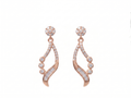 925 Silver Celeste Curve Rose Gold Earrings
