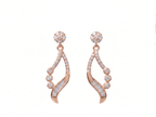 925 Silver Celeste Curve Rose Gold Earrings
