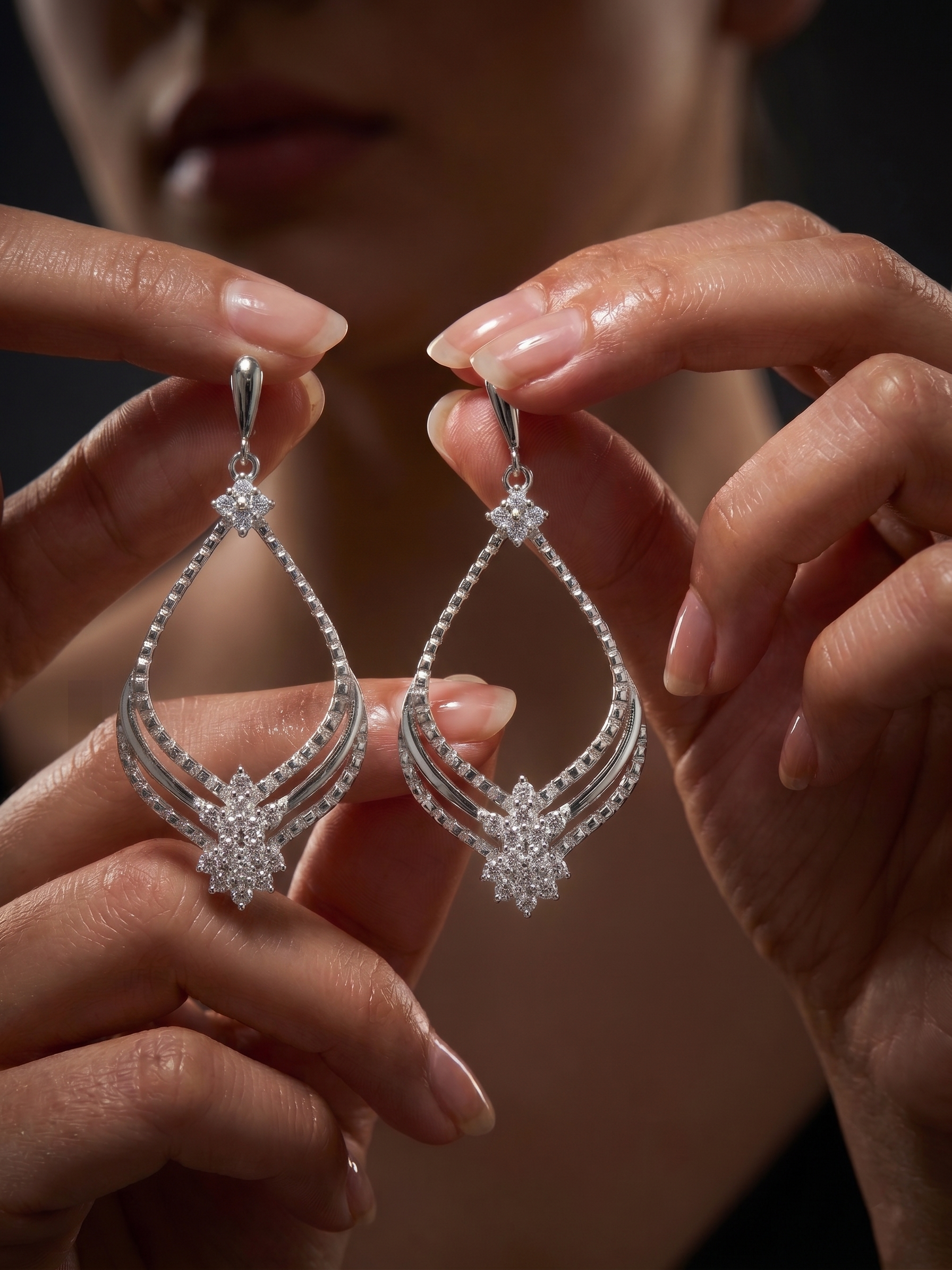 925 Sterling Silver Aurora Teardrop Earrings