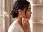 Marquise Drop Earrings – 925 Sterling Silver Minimal Diamond Look Earrings for Women