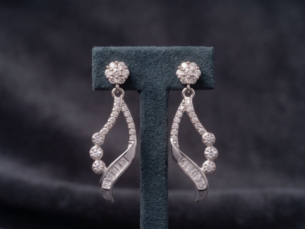 925 Silver Celeste Curve Earrings