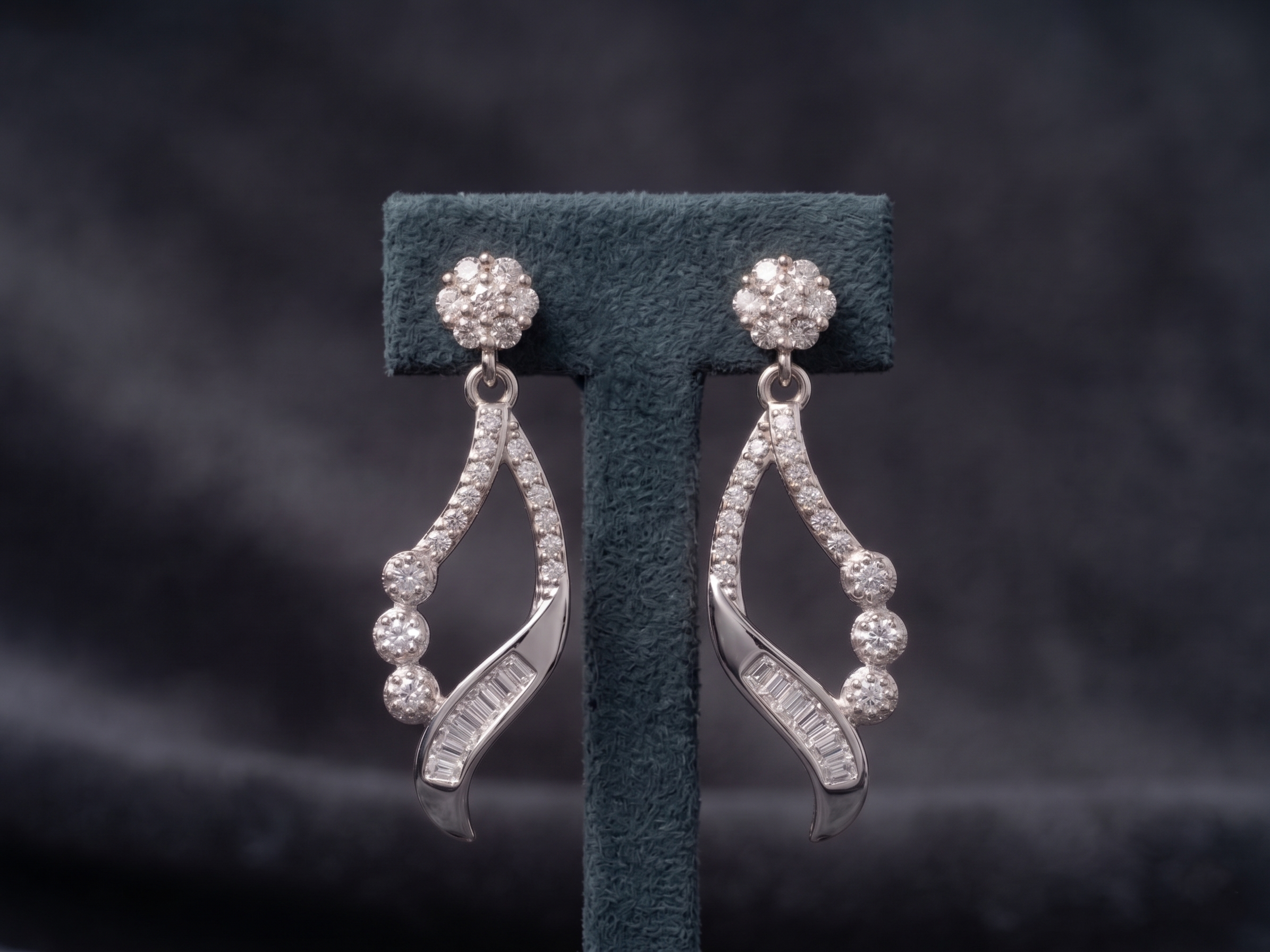925 Silver Celeste Curve Earrings