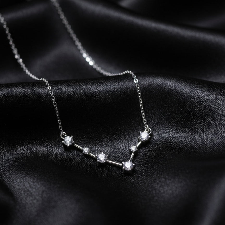 925 Sterling Silver 6 Stone Constellation Necklace