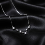 925 Sterling Silver 6 Stone Constellation Necklace