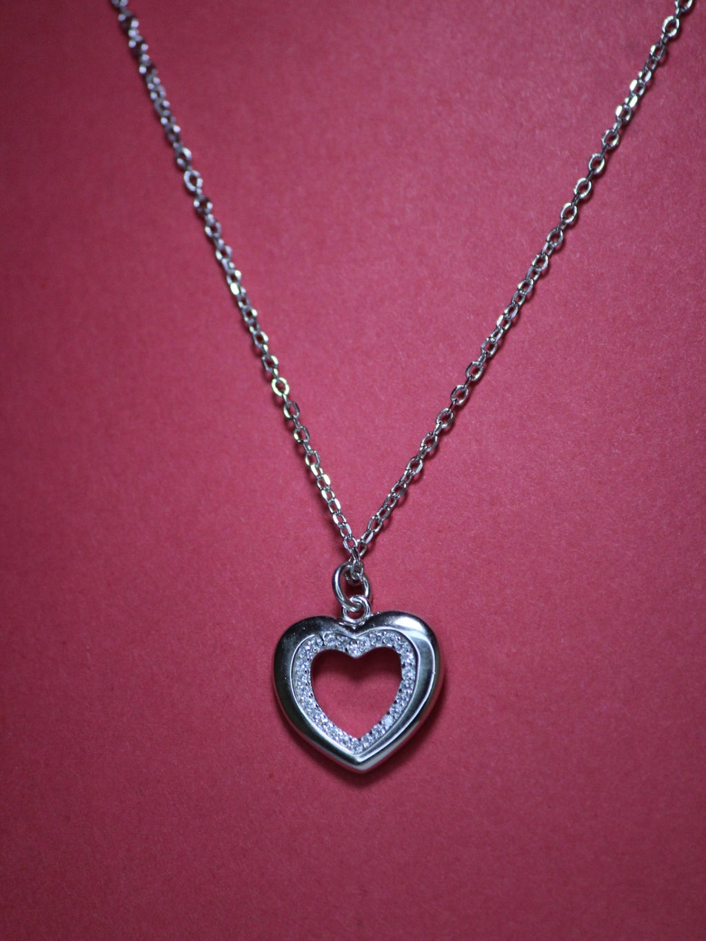 925 Sterling Silver Heartin Necklace