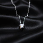 925 Sterling Silver Solitaire Heart Necklace