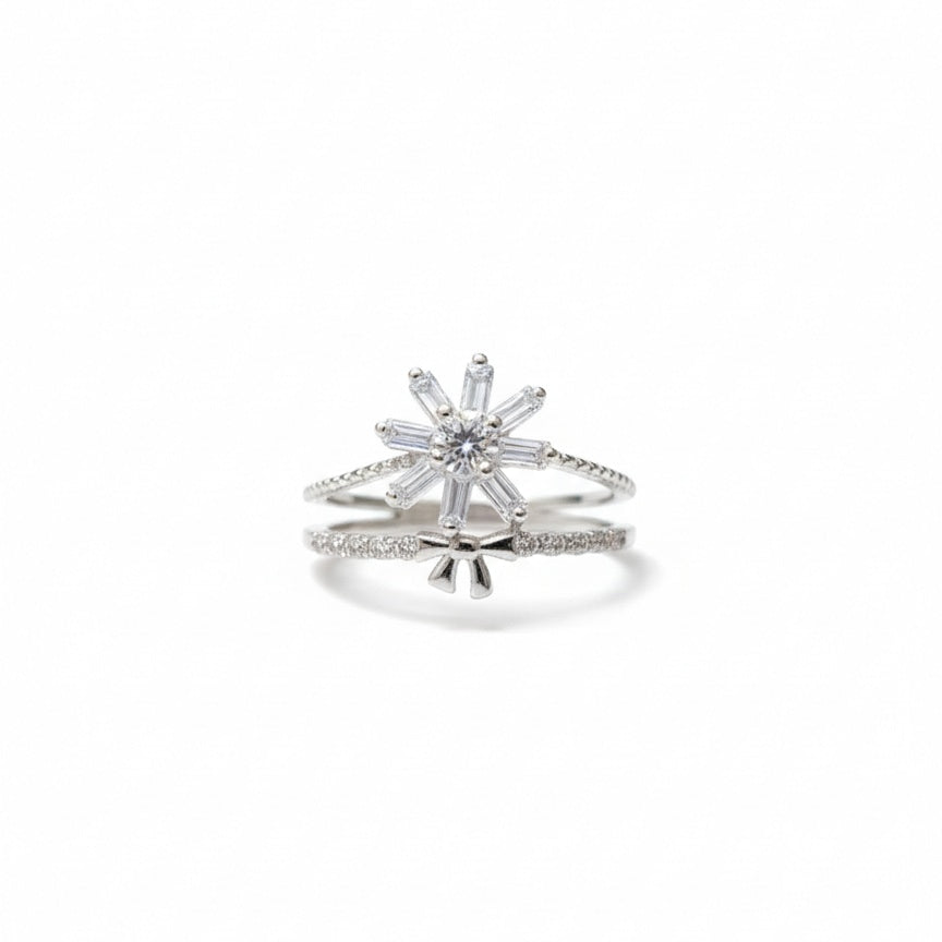 925 Sterling Silver Starburst Ring