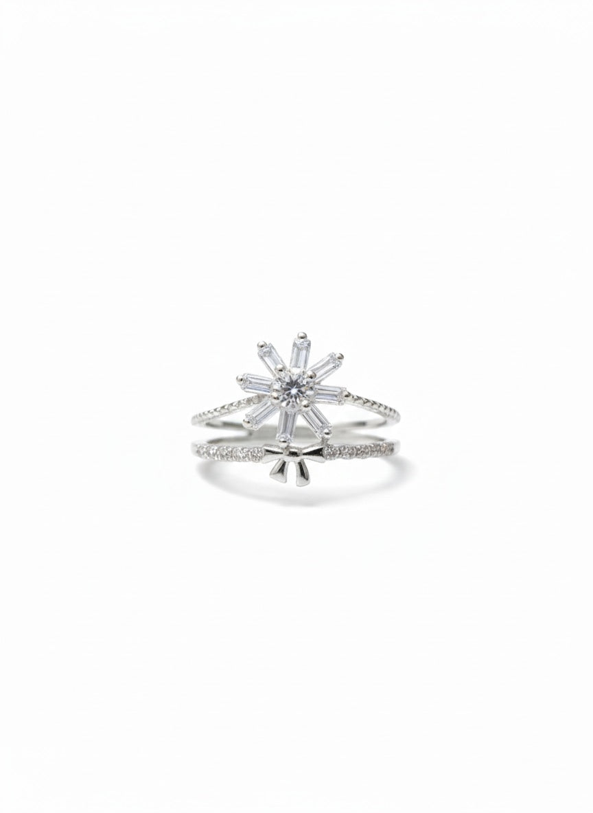 925 Sterling Silver Starburst Ring