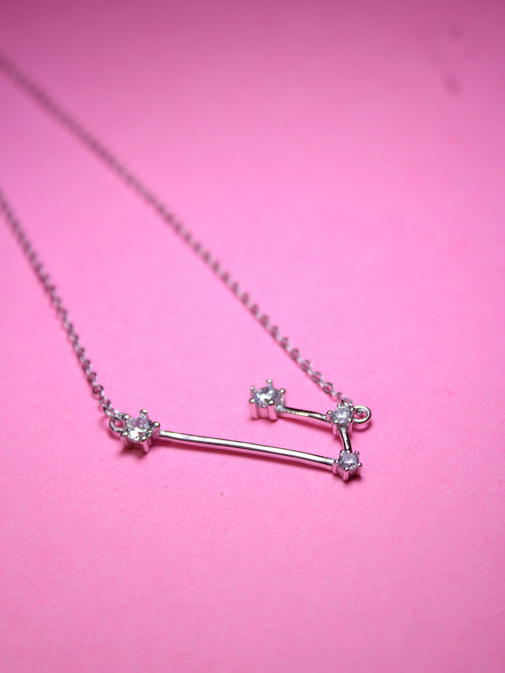 925 Sterling Silver 4 Stone constellation Necklace