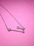 925 Sterling Silver 4 Stone constellation Necklace