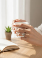 925 Sterling Silver Starburst Ring