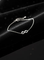 925 Silver Cubic Zirconia Infinity Bracelet
