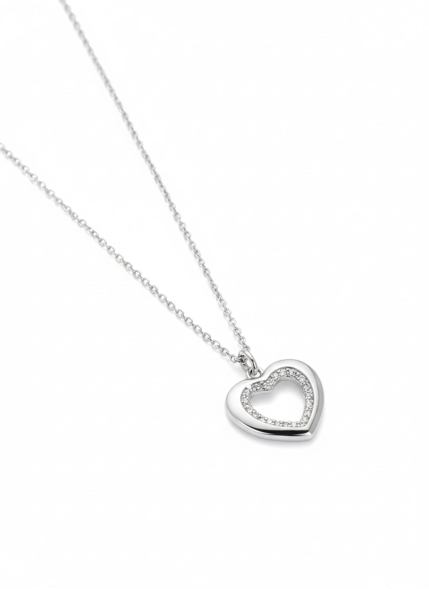 925 Sterling Silver Heartin Necklace
