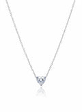925 Sterling Silver Solitaire Heart Necklace