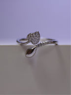 925 Sterling silver leaf ring