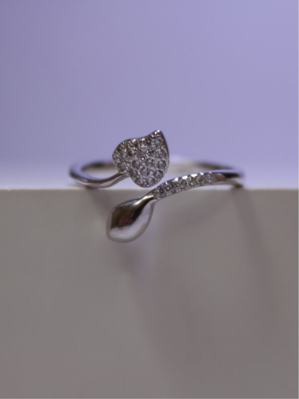 925 Sterling silver leaf ring