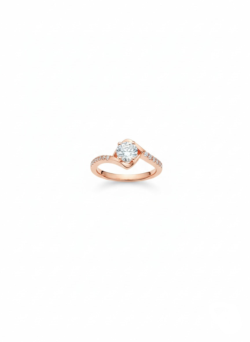 925 Rose Gold Solitaire ring