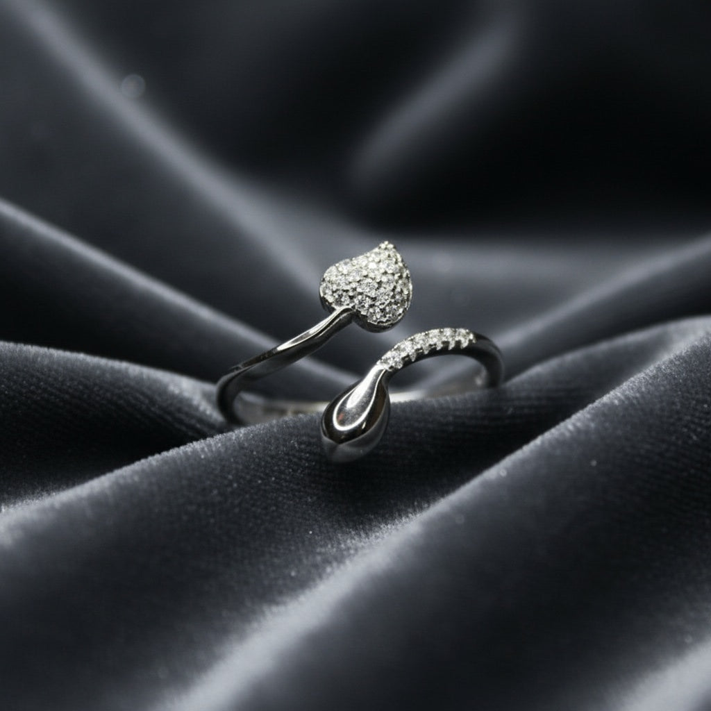 925 Sterling silver leaf ring