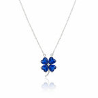 925 Sterling Silver Heart Clover Necklace