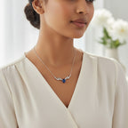 925 Sterling Silver Deer Horn Necklace