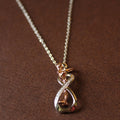 925 sterling silver couple hug infinity pendant