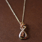 925 sterling silver couple hug infinity pendant