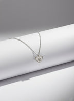 925 Sterling Silver Heart & Butterfly Pendant Necklace