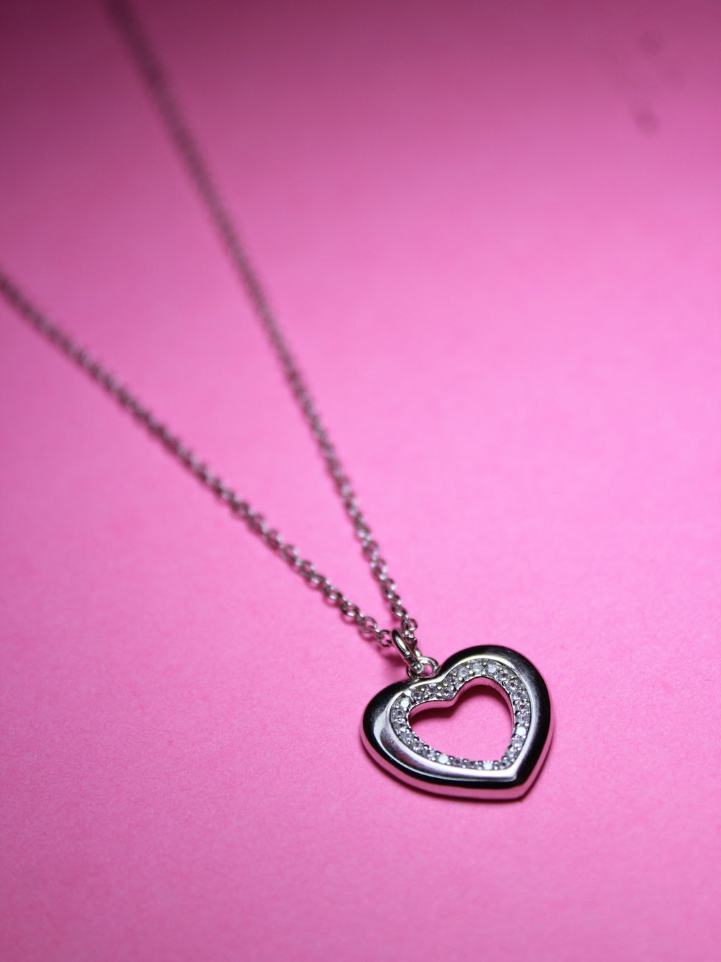 925 Sterling Silver Heartin Necklace