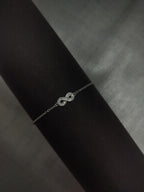 925 Silver Cubic Zirconia Infinity Bracelet