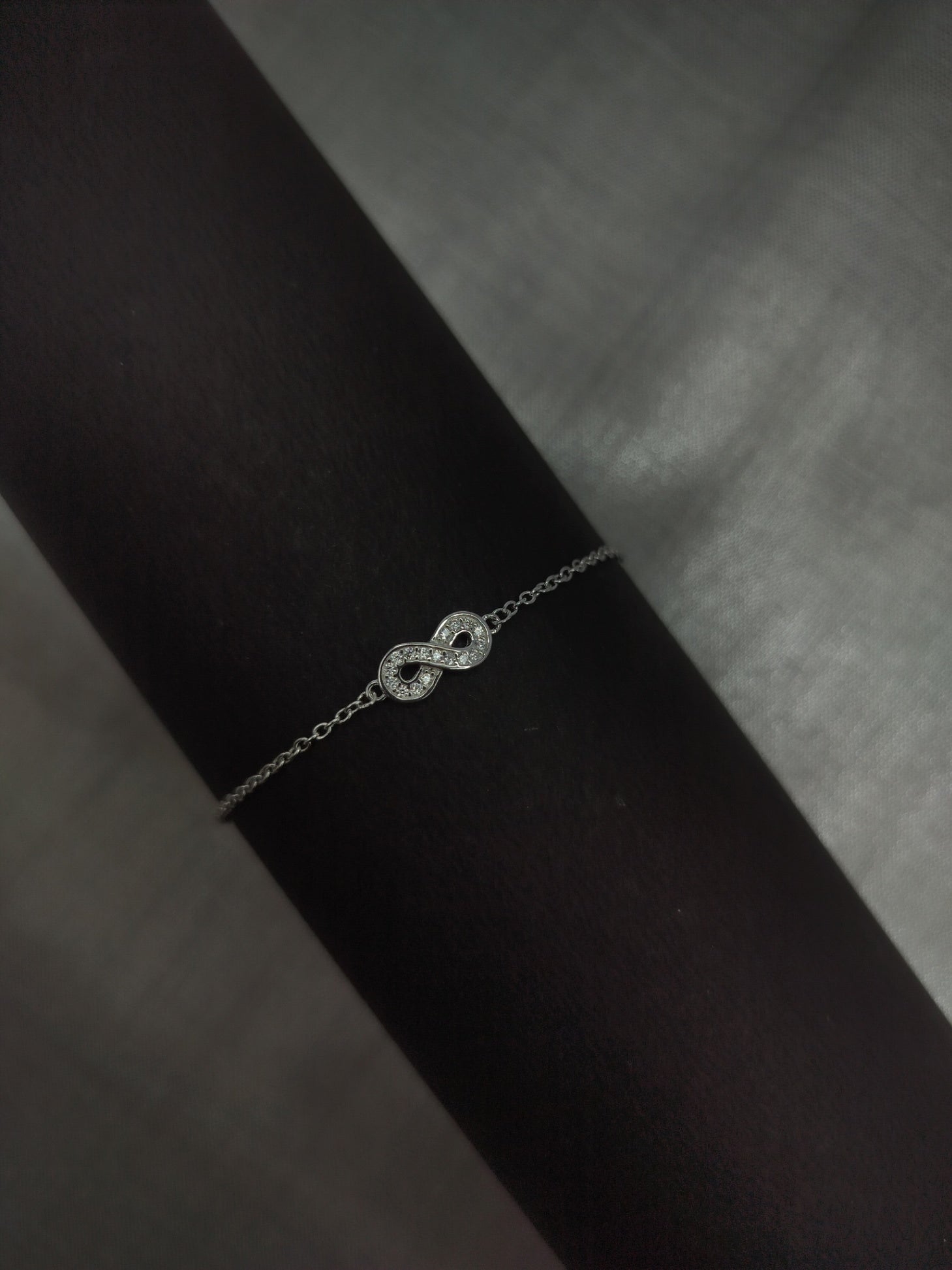 925 Silver Cubic Zirconia Infinity Bracelet