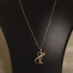 925 sterling silver couple hug infinity pendant
