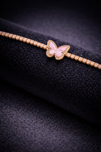 Roselle Butterfly 925 Sterling Silver Tennis Bracelet
