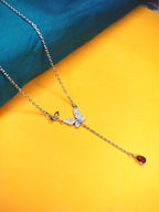 925 sterling silver butterfly y-shaped necklace