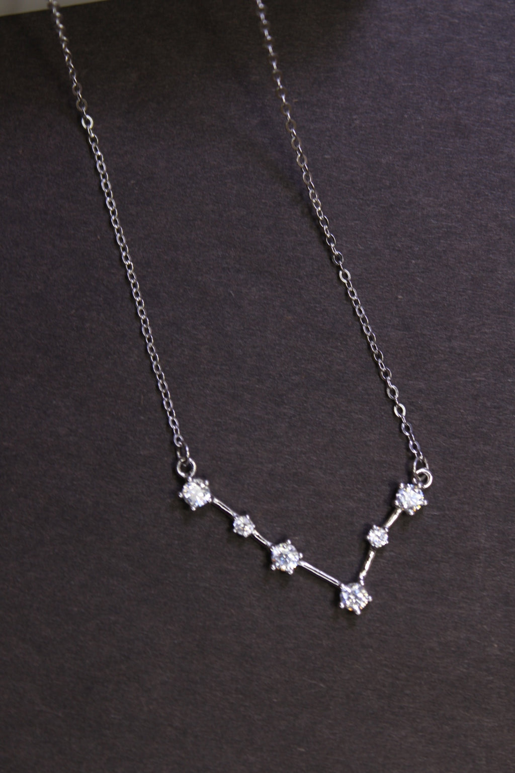 925 Sterling Silver 6 Stone Constellation Necklace