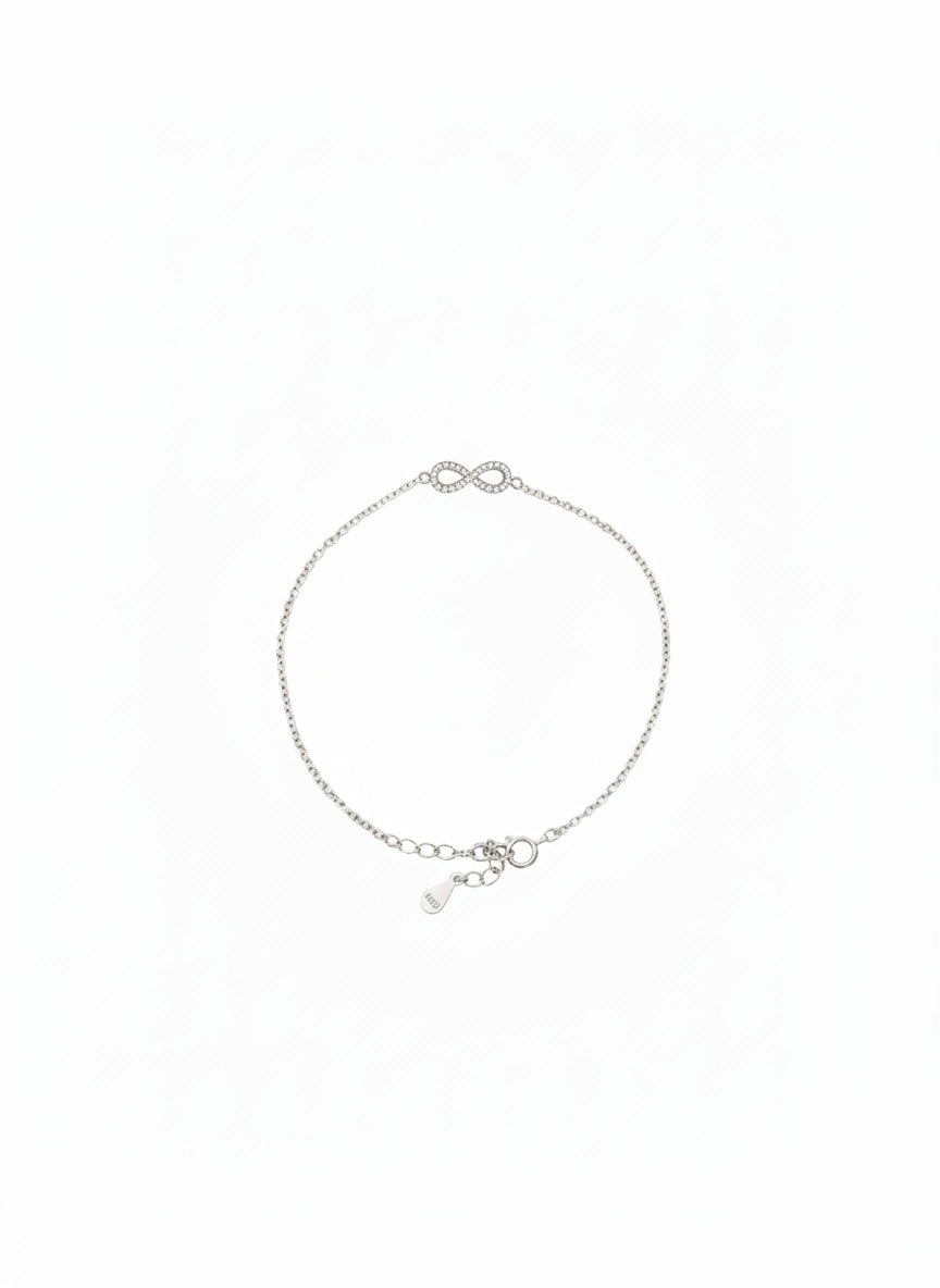 925 Silver Cubic Zirconia Infinity Bracelet