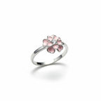 925 Sterling Silver Enamel Flower Ring