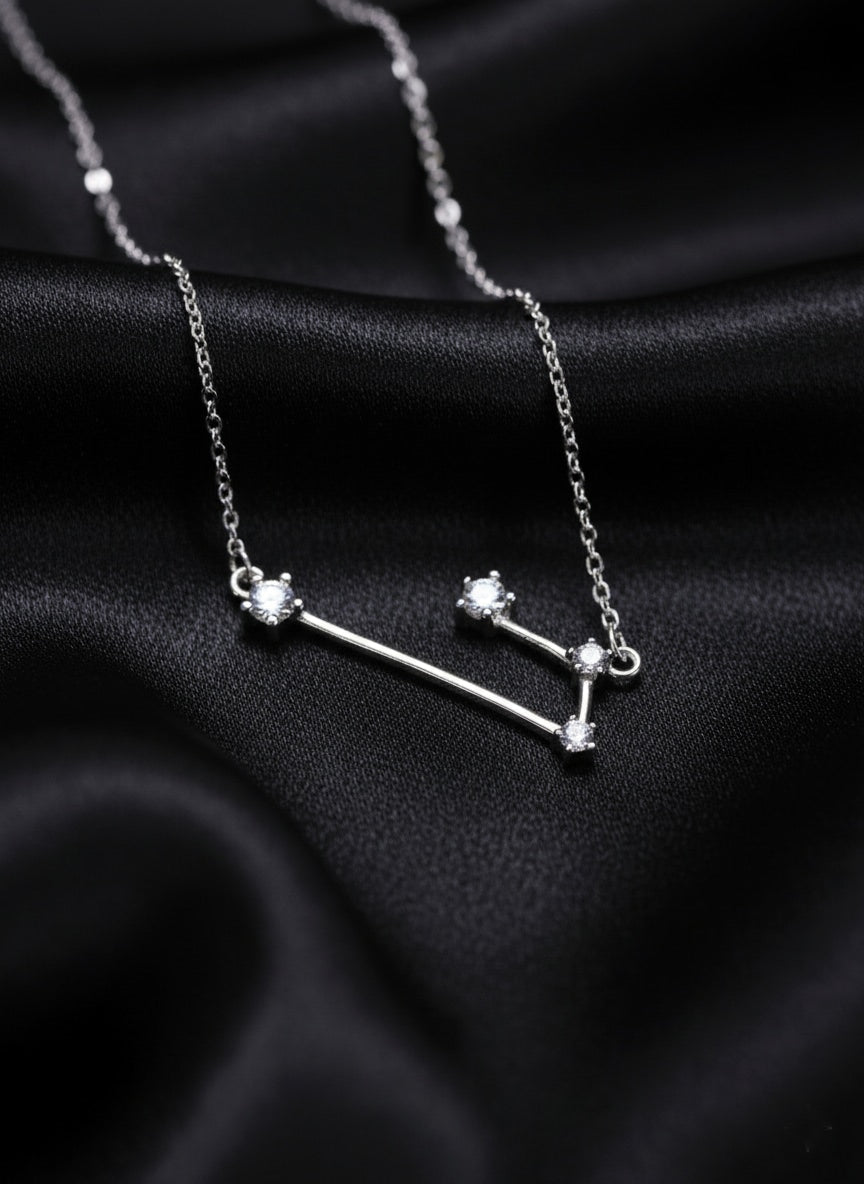 925 Sterling Silver 4 Stone constellation Necklace