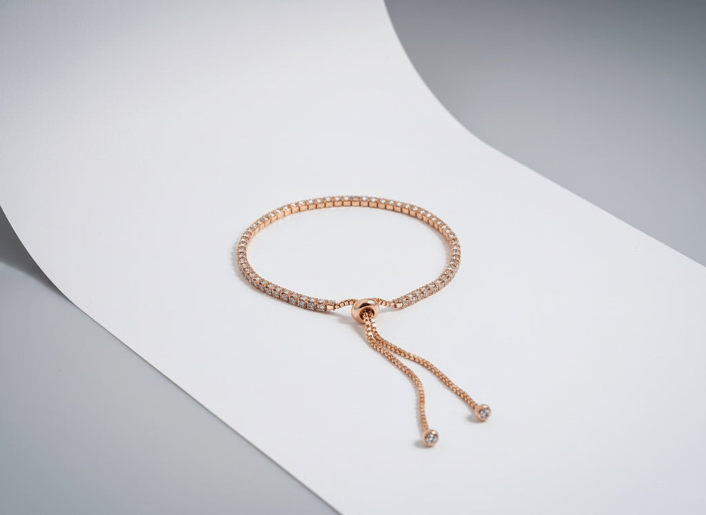 Eterna Rose Adjustable Tennis Bracelet | 925 Sterling Silver