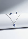 925 Sterling Silver Evil Eye Jewelry Set | Necklace & Earrings