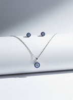 925 Sterling Silver Evil Eye Jewelry Set | Necklace & Earrings