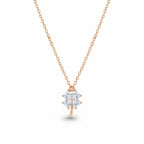 925  Rose Gold Cubic Zirconia Clover Necklace