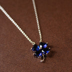 925 Sterling Silver Heart Clover Necklace