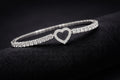 Celina Open Heart 925 Sterling Silver Stretch Bracelet